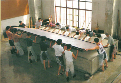 2000年中國(guó)宣紙集團(tuán)公司撈紙二丈宣