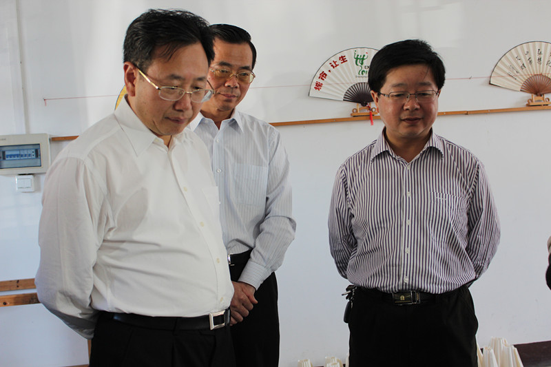 省委常委、副省長(zhǎng)陳樹隆來(lái)宣紙文化園參觀指導(dǎo)